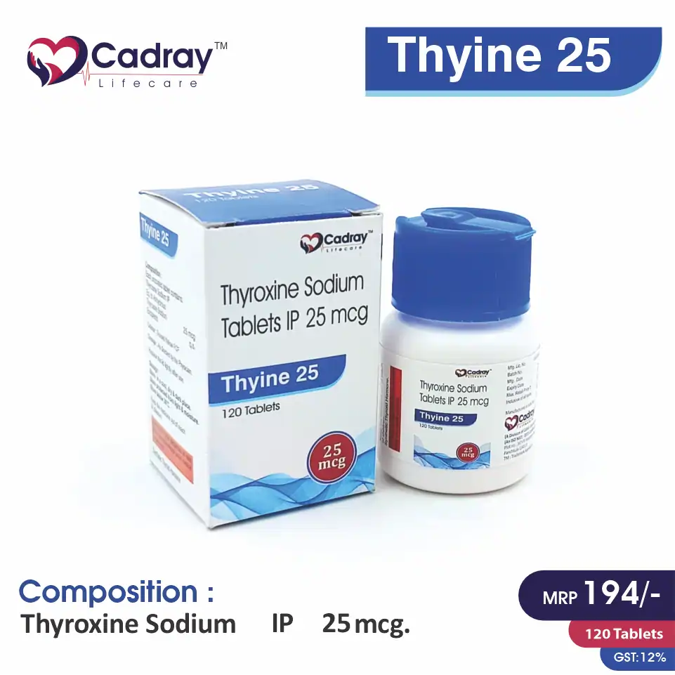 Thyroxine (Levothyroxine) 25 mcg Tablet | Best price for PCD Pharma Franchise | Thyroid hormone replacement